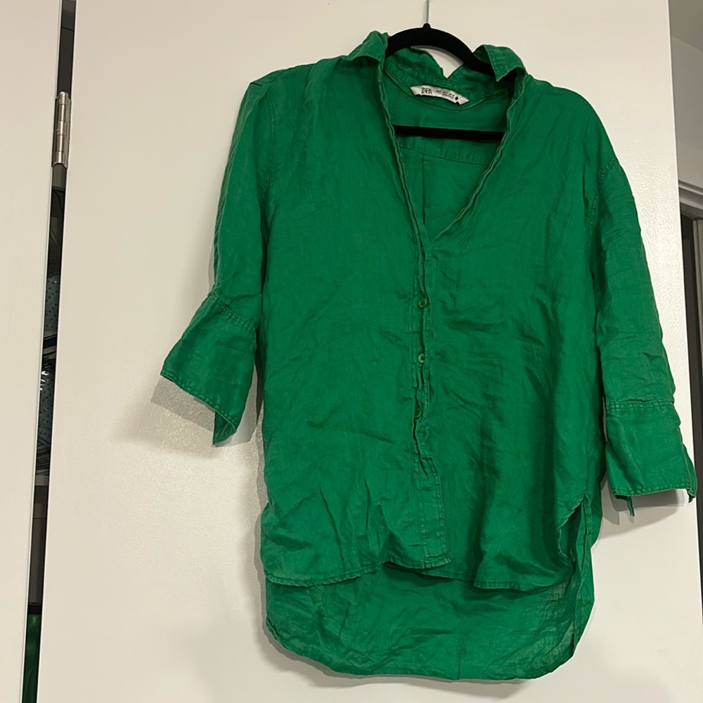 Kelly green 1/4 sleeve top